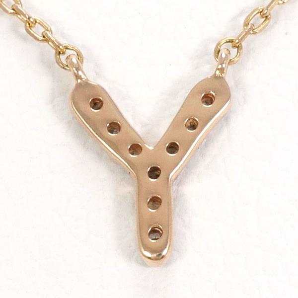 4℃ K10PG Diamond Necklace in Pink Gold - Elegant Jewelry for Women, Perfect for Weddings, Anniversaries & Special Occasions