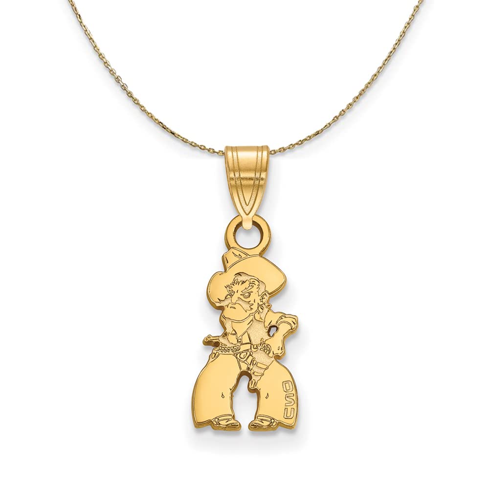 14k Yellow Gold Oklahoma State Necklace - Perfect for Gifts & Travel