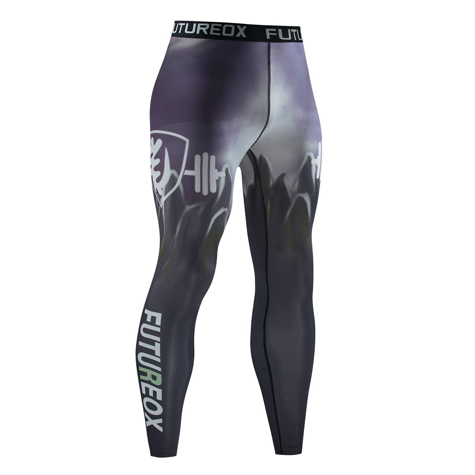 Fossean Men's Compression Leggings - Cool Dry Sport Pants for Running & Training