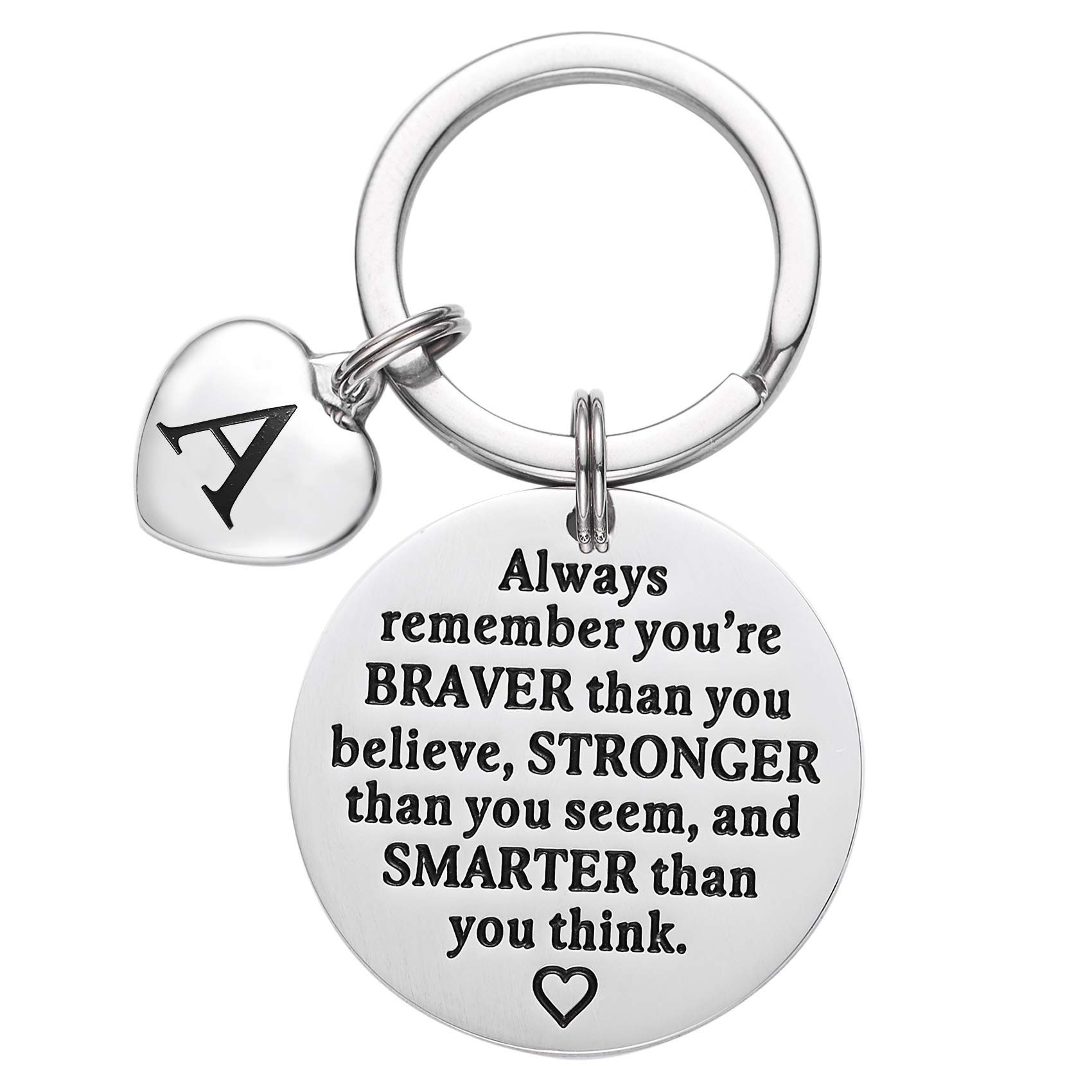 Inspirational Letter Keychain for Women - Motivational Birthday Gift with Positive Quotes - Perfect for Friends, Coworkers, and Loved Ones | Great for Everyday Carry, Office Decor, and Thoughtful Gifting
