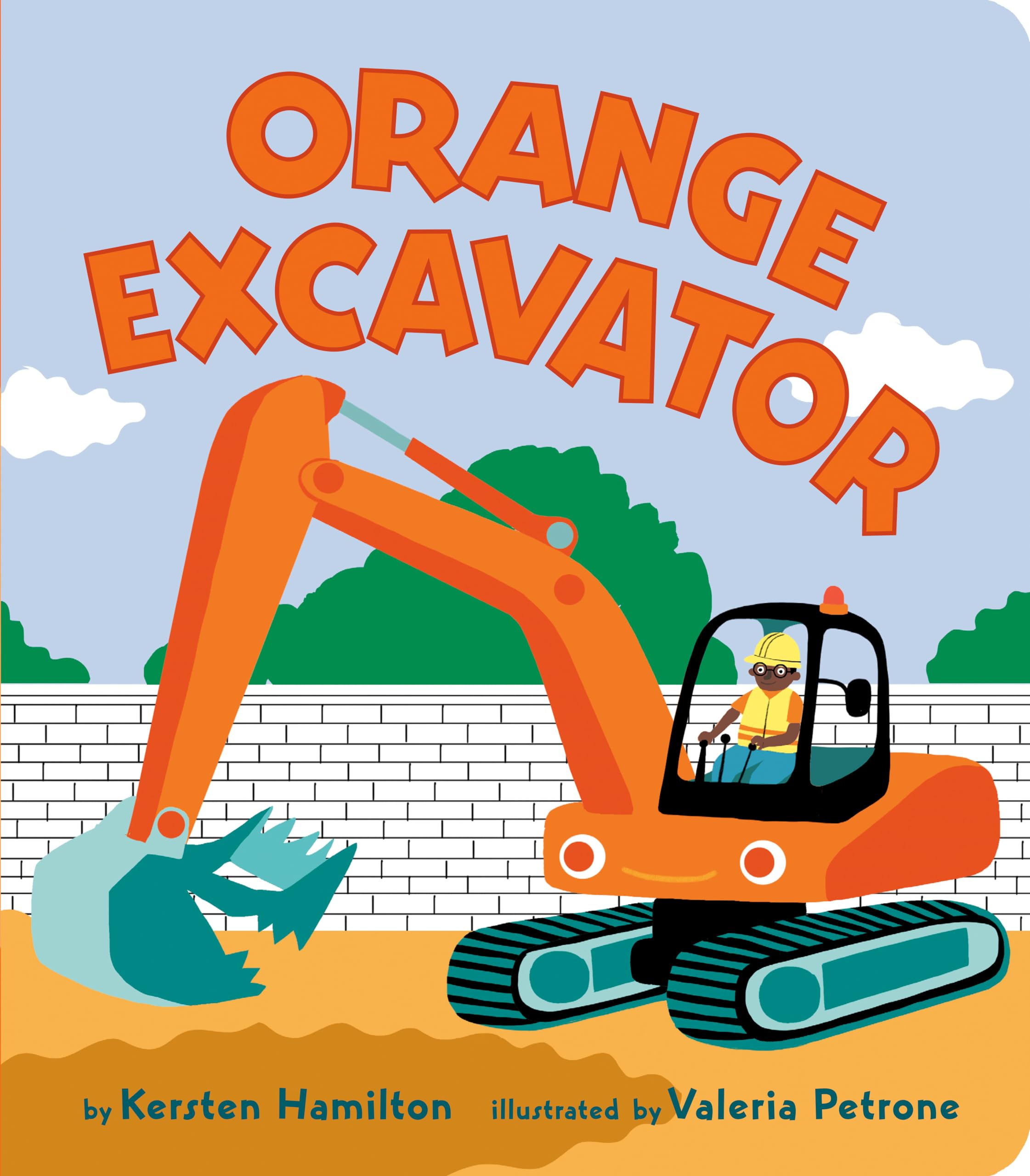 Orange Excavator Toy - Construction Vehicle Playset with Red Truck & Friends - Perfect for Kids Pretend Play & Construction Site Role Play