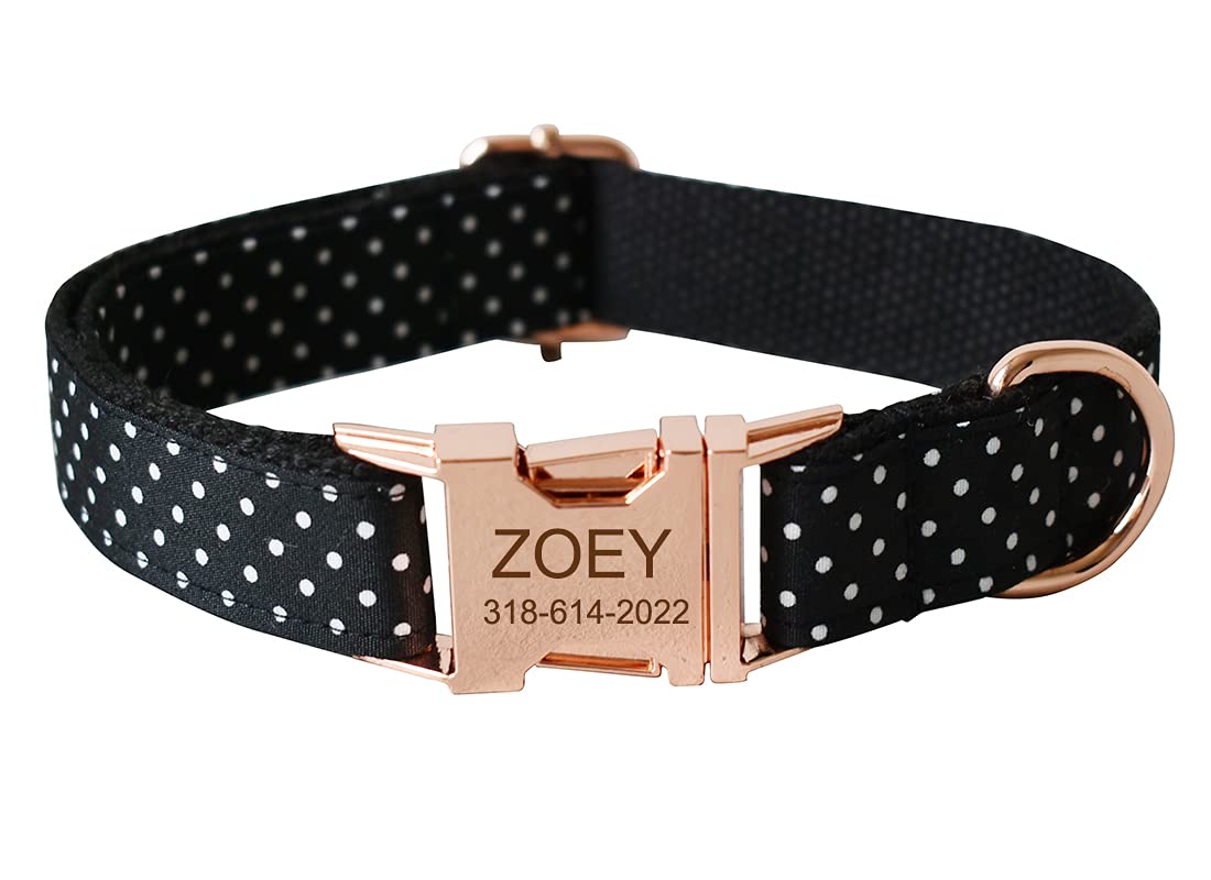 Personalized Dog Collar with Name & Phone Number - for Small Medium Large Pets - Perfect for Walks & ID Safety