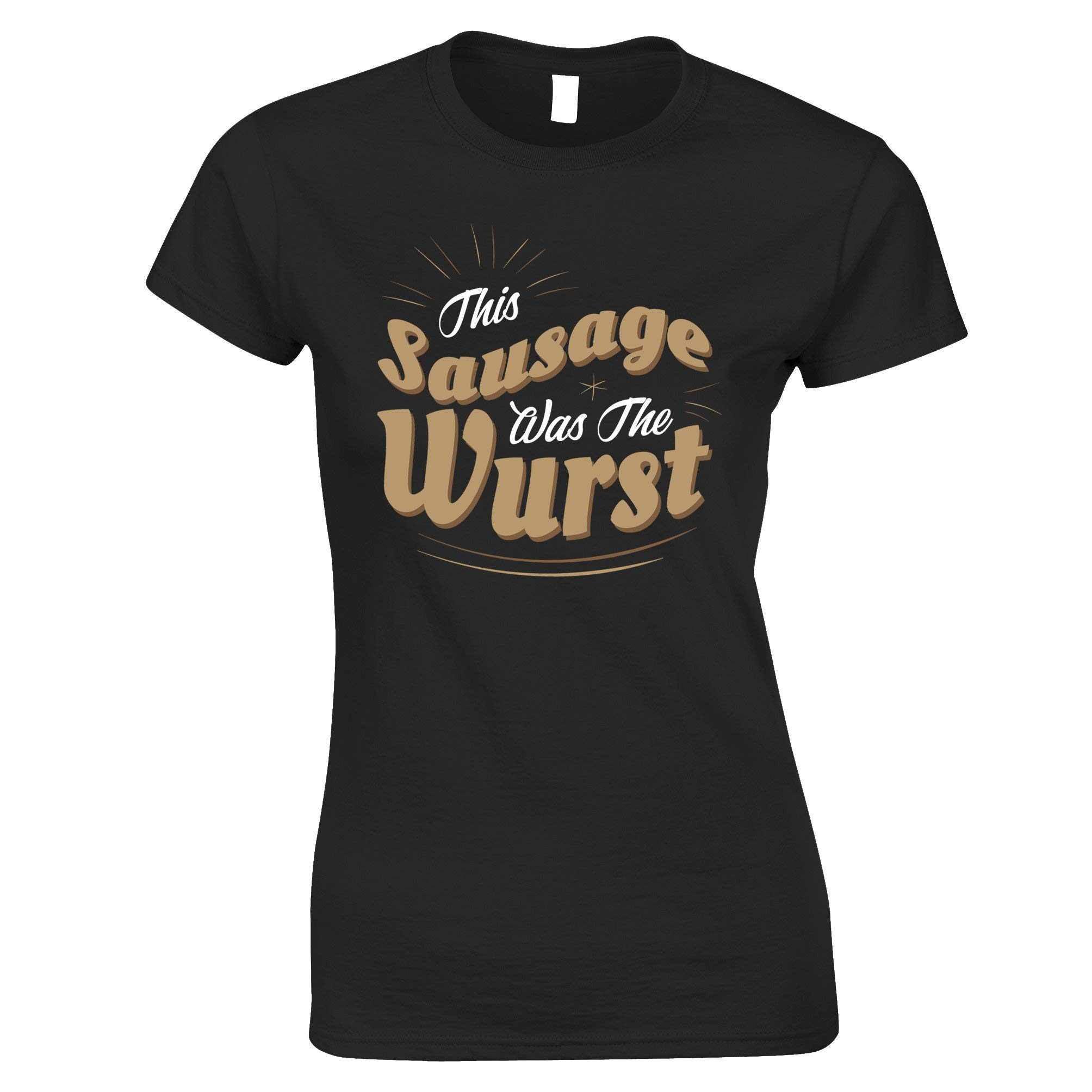 Tim And Ted German Women's T-Shirt - Funny 'This Sausage Was The Wurst' Pun Design - Casual Cotton Tee for Women - Perfect for Oktoberfest, Beer Festivals & German-Themed Parties