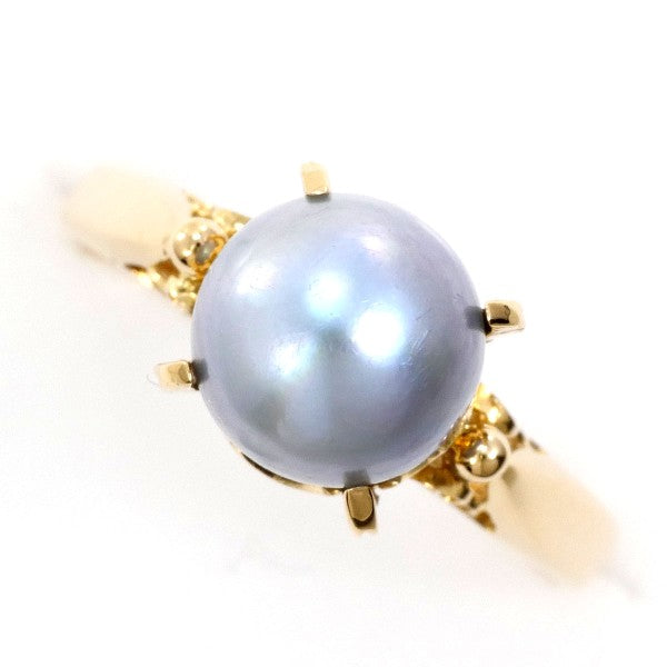 18K Yellow Gold Pearl Ring - 7.5mm Cultured Pearl Vintage Jewelry for Women - Perfect for Weddings, Anniversaries & Special Occasions