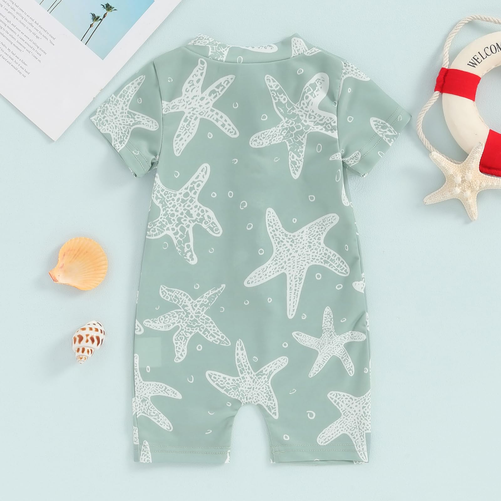 **MERSARIPHY Toddler Rash Guard Swimsuit for Boys & Girls - UPF 50+ Sun Protection, Quick Dry, Cartoon Print Baby Beachwear for Pool, Ocean & Summer Play**