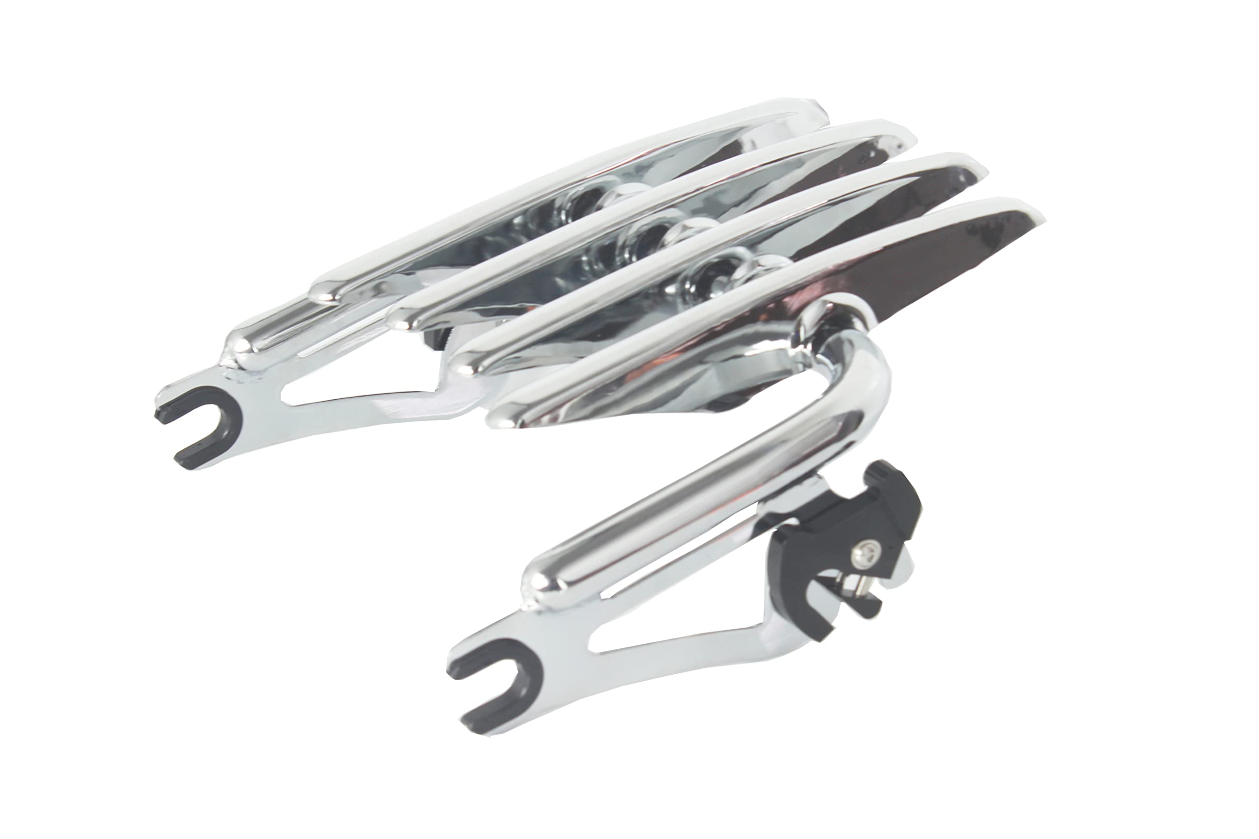 YHMOTO Stealth Detachable Luggage Rack for Harley Touring Street Glide Road King Electra Glide 2009-2022 - Chrome - Heavy Duty Motorcycle Cargo Carrier for Long Rides & Road Trips