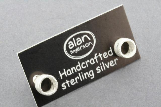 Sterling Silver Open Cylinder Stud Earrings for Women - Elegant Minimalist Jewelry for Everyday Wear & Special Occasions