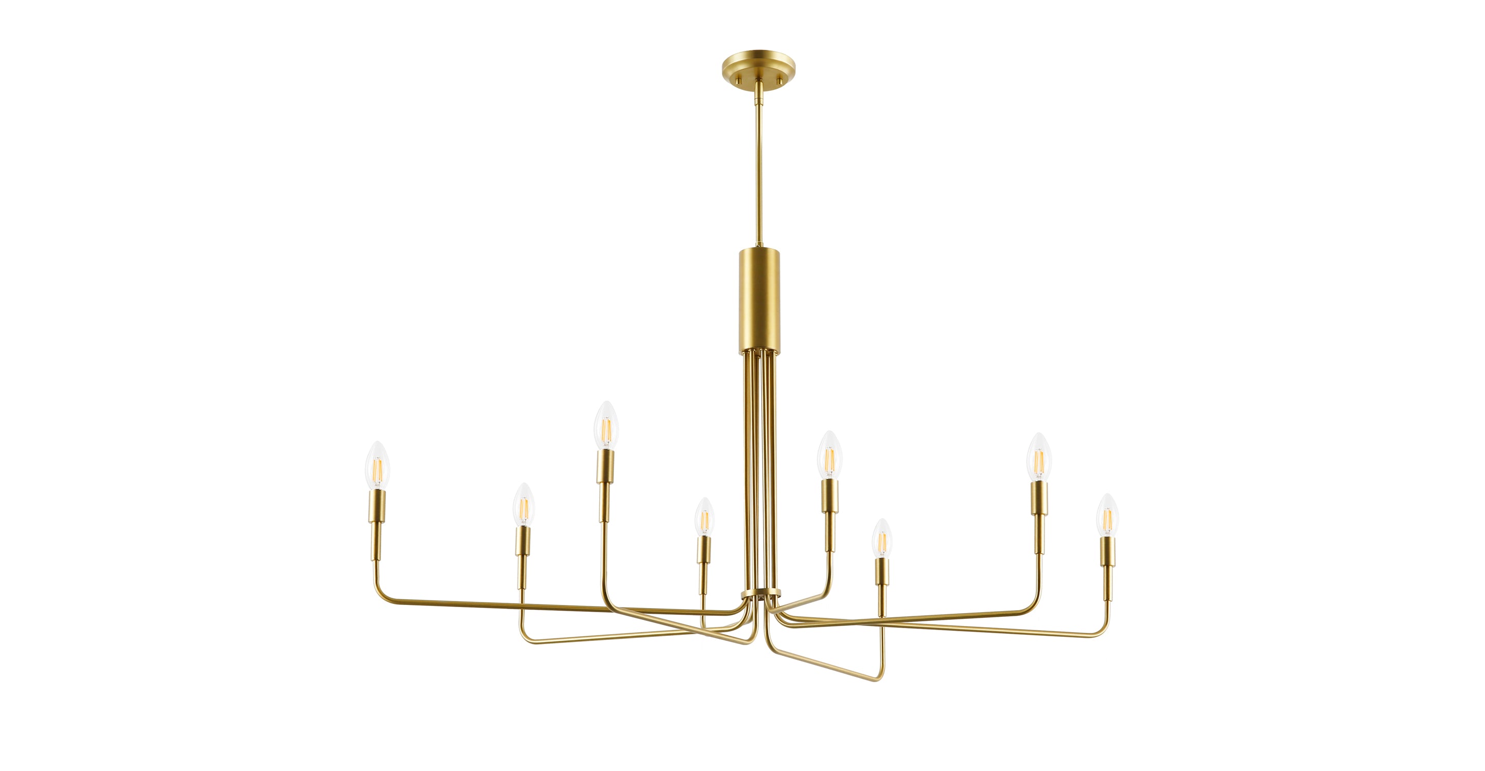 Bella 8-Light Modern Chandelier - Elegant Crystal Ceiling Light Fixture for Dining Room, Living Room & Bedroom Decor