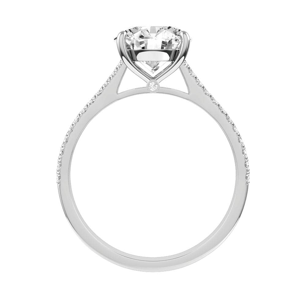 2 Carat (CTW) Princess Cut Moissanite Engagement Ring for Women - 10K/14K/18K Gold or Platinum Plated Silver - Elegant Wedding & Proposal Jewelry Gift - Perfect for Anniversaries, Valentine's Day & Special Occasions