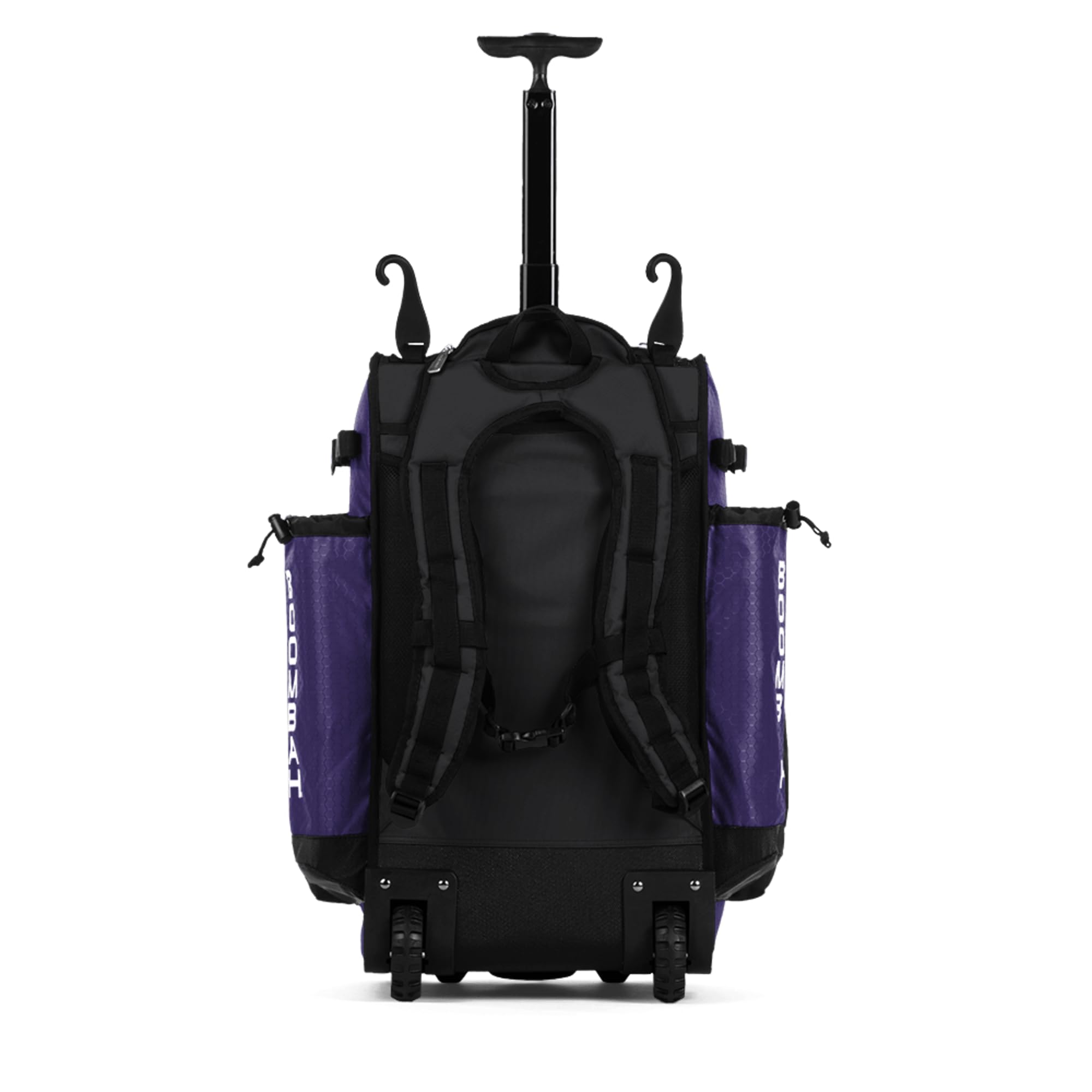 Boombah Superpack Hybrid Rolling Bat Bag - Wheeled & Backpack Baseball Equipment for Travel & Practice | Perfect for Baseball Players & Coaches