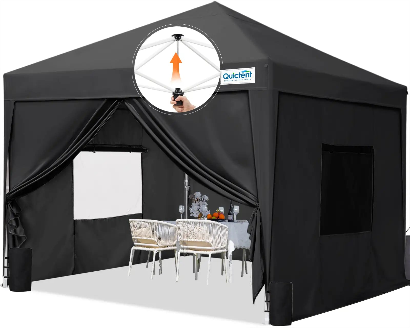 8' x 8' Pop Up Privacy Canopy Tent with Removable Side Walls - Perfect for Outdoor Events, Beach Parties, and Backyard Gatherings
