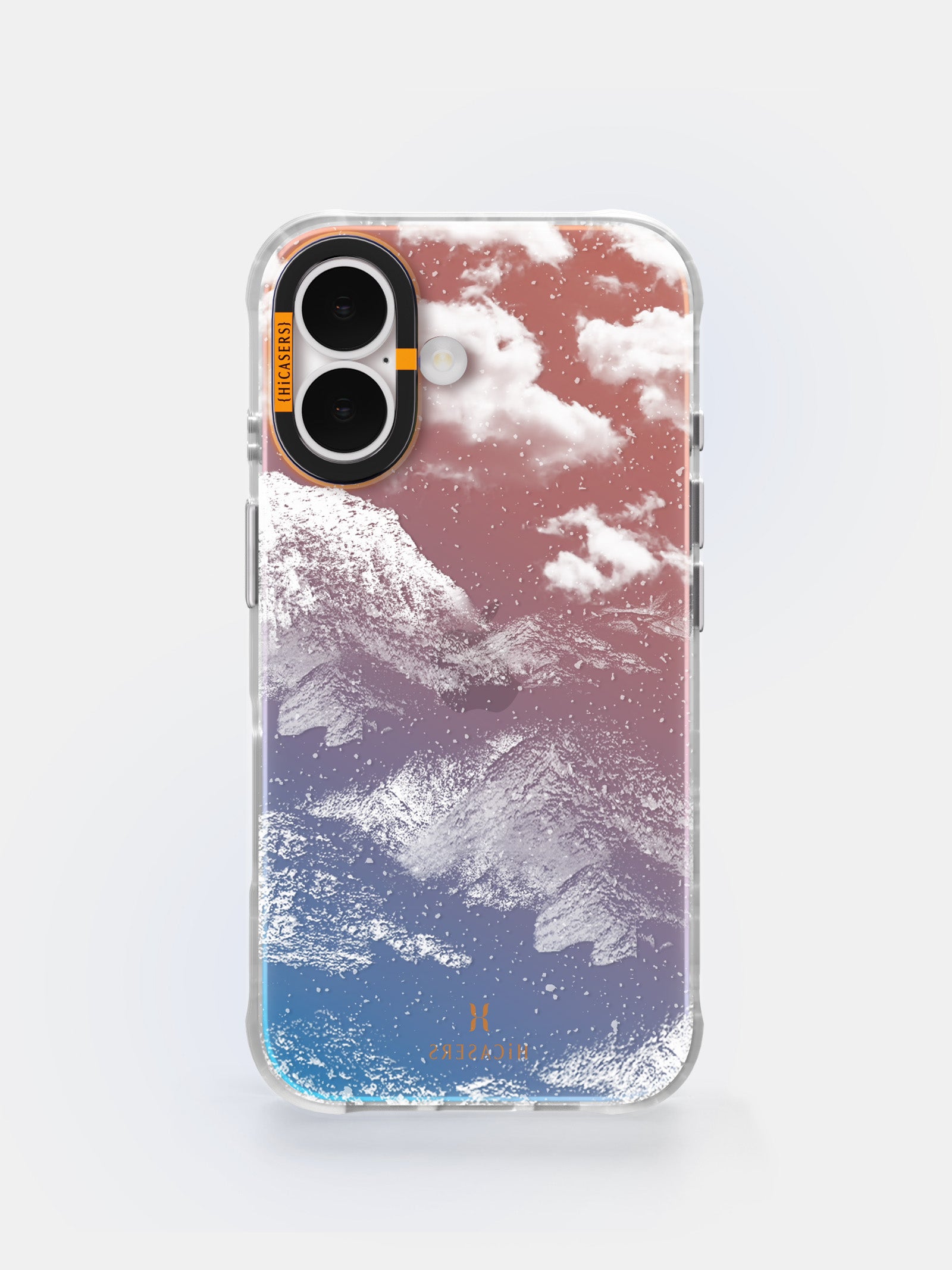Snowy Peak Iridescent Phone Case - Blue & Red Color Changing Cover for iPhone & Samsung | Perfect for Parties, Festivals & Everyday Glam