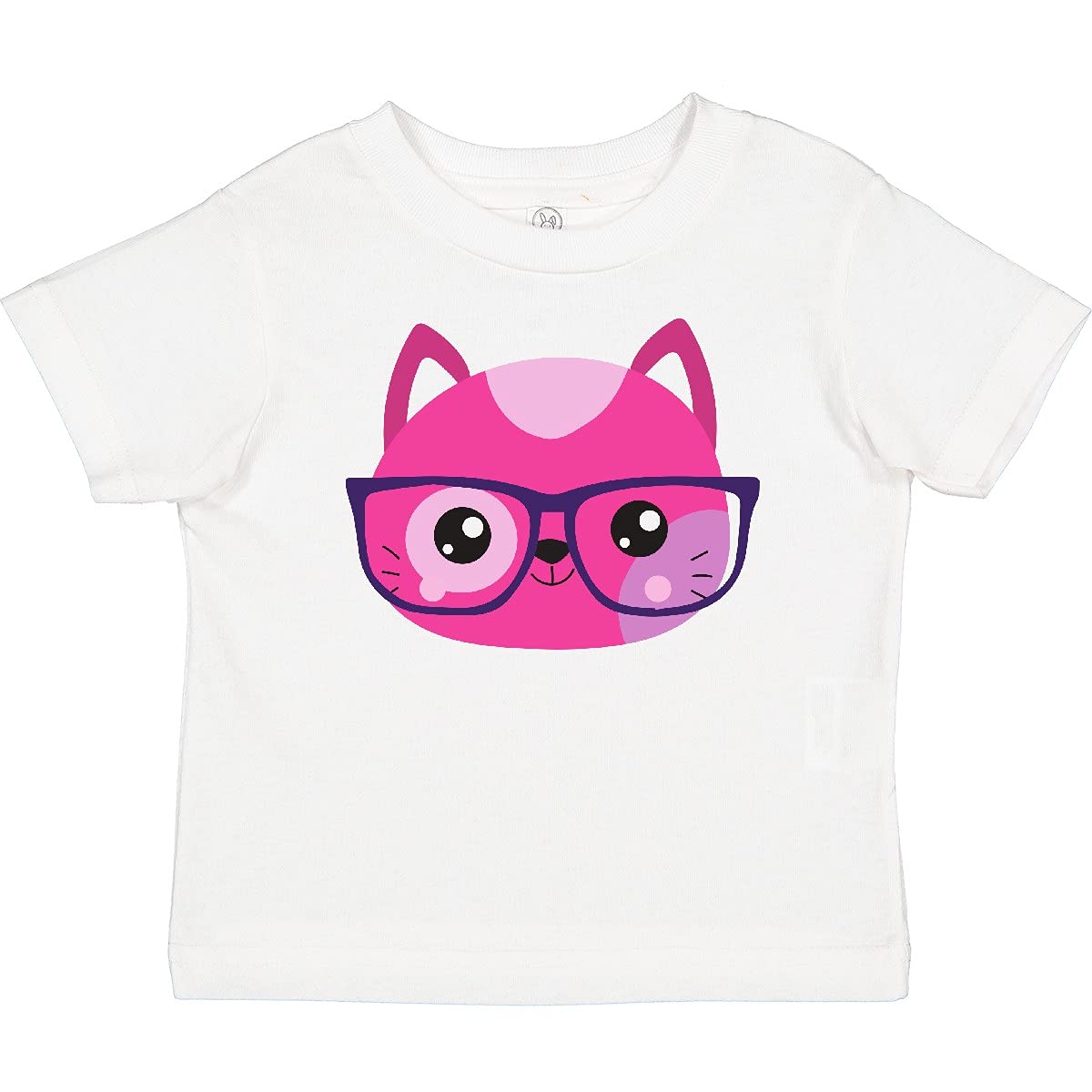 Inktastic Hipster Cat with Glasses - Cute Kitten Baby T-Shirt for Boys & Girls | Perfect for Casual Wear, School, and Playdates