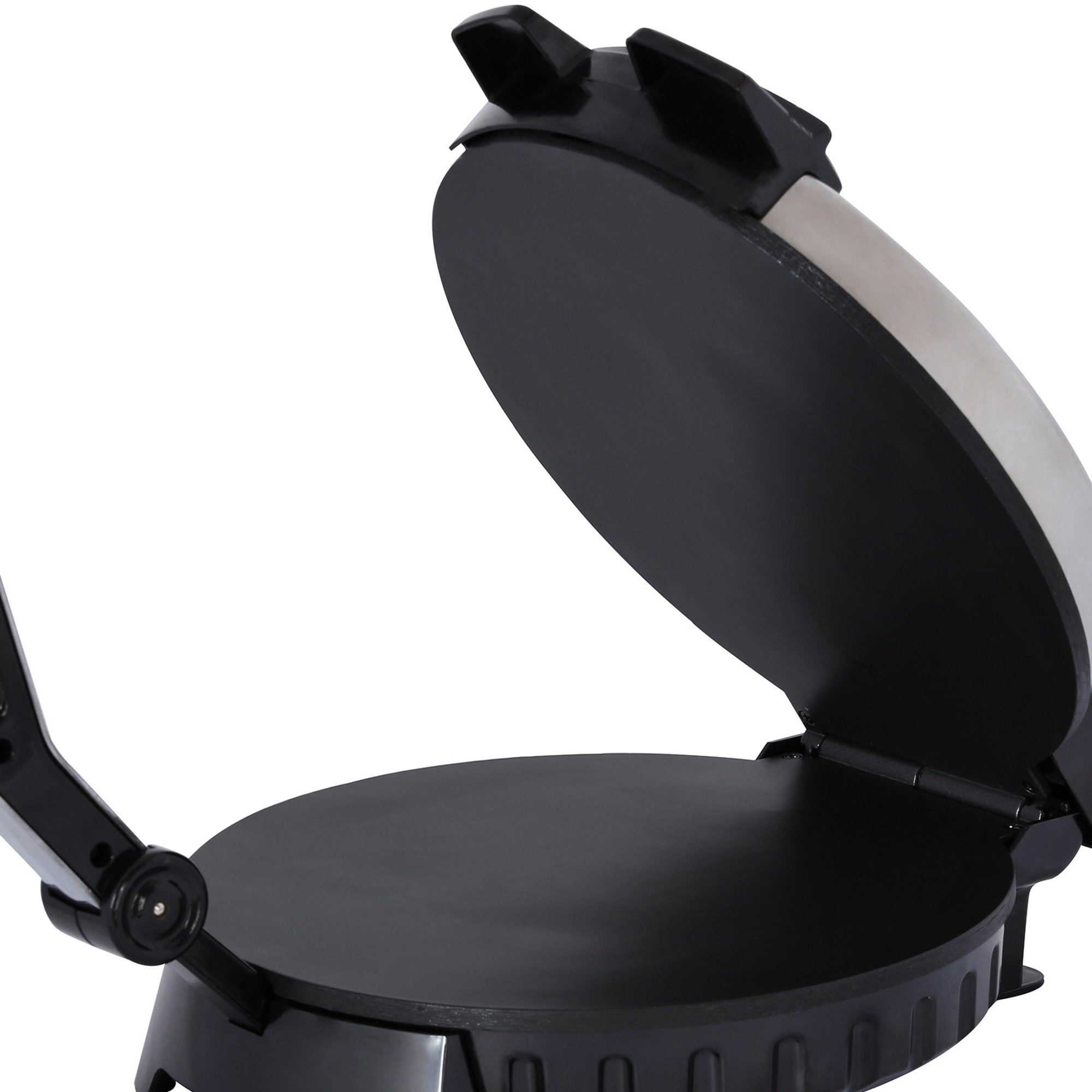 Brentwood 10-inch Electric Tortilla Maker - Non-Stick Surface, Brushed Stainless Steel & Black Design - Perfect for Homemade Tortillas, Quesadillas, Flatbreads & More