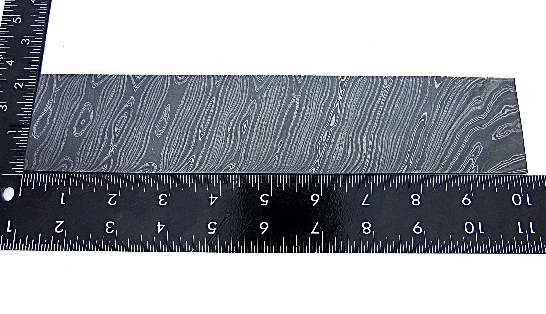 Poshland PLB-2091 Custom Handmade Damascus Steel Billet - Premium Blank Blade Making Bar for Knife Crafting, Blacksmithing & DIY Projects