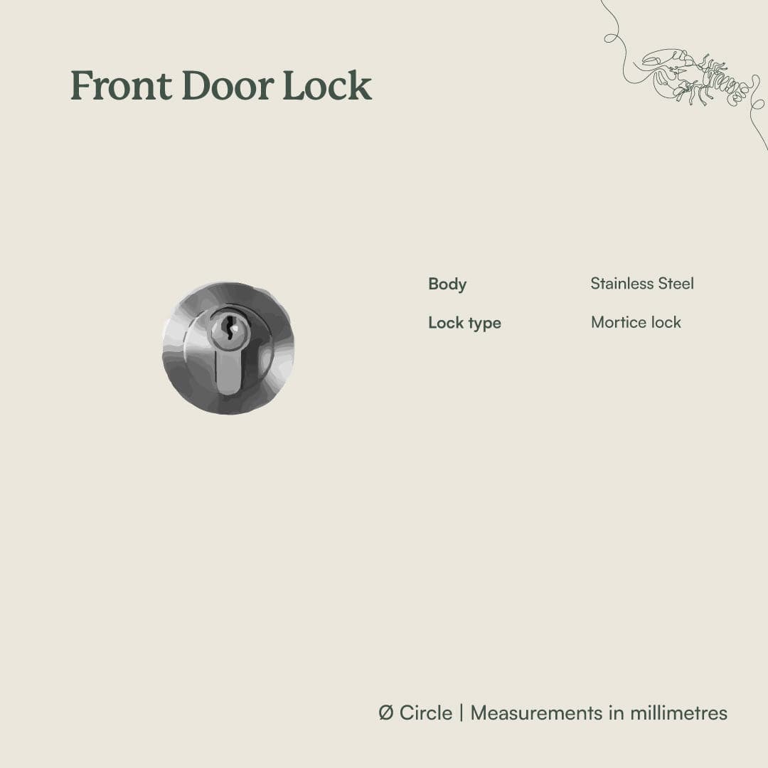 Premium Brushed Brass Front Door Lock - Secure & Stylish Entryway Solution for Homes & Apartments | Ideal for Modern & Traditional Decor