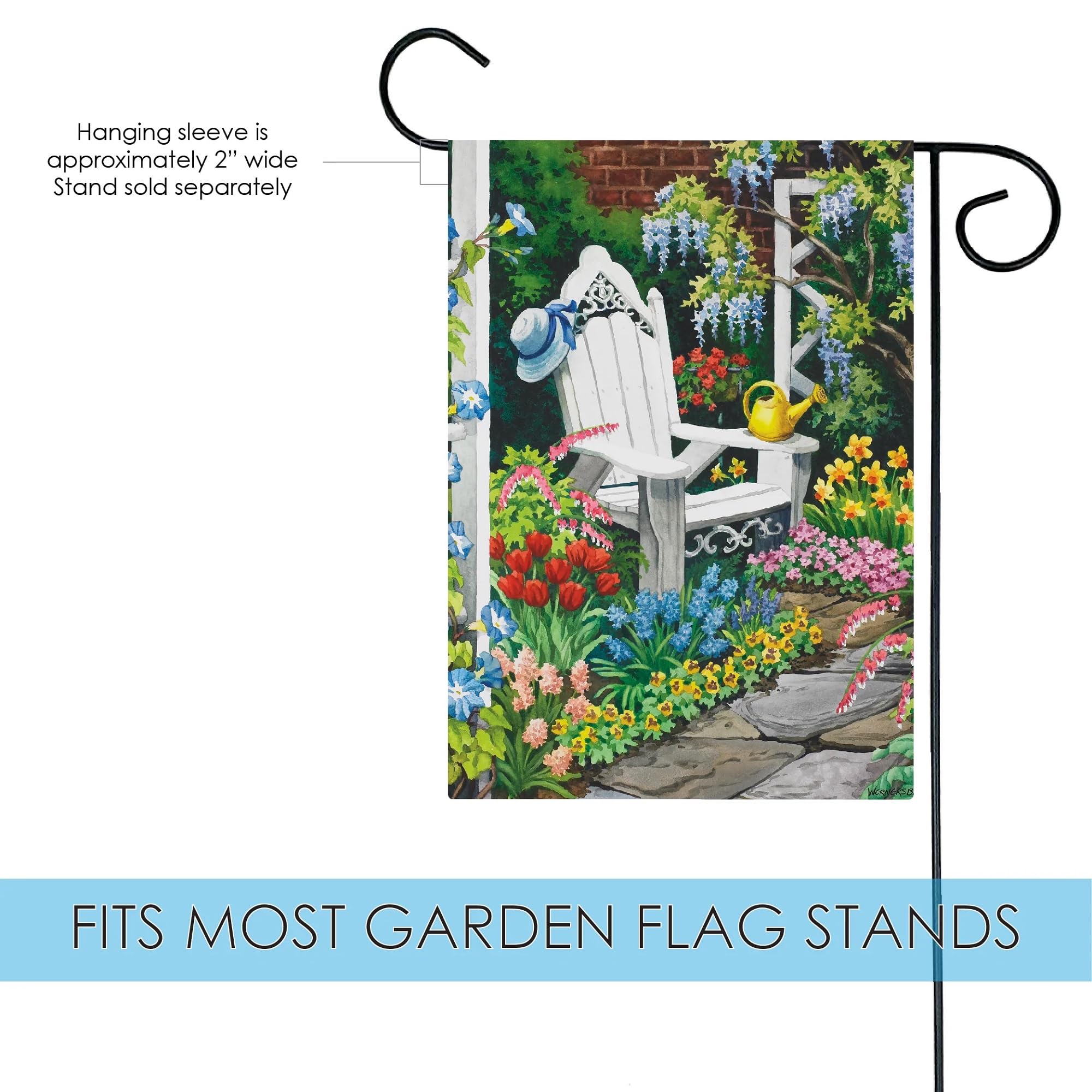 Toland Home Garden 119119 Double Sided Flower Garden Flag - 12x18 Inch Outdoor Decorative Flag for Yard, House & Bird Lovers - Perfect for Spring Decor, Front Porch Display & Garden Accent