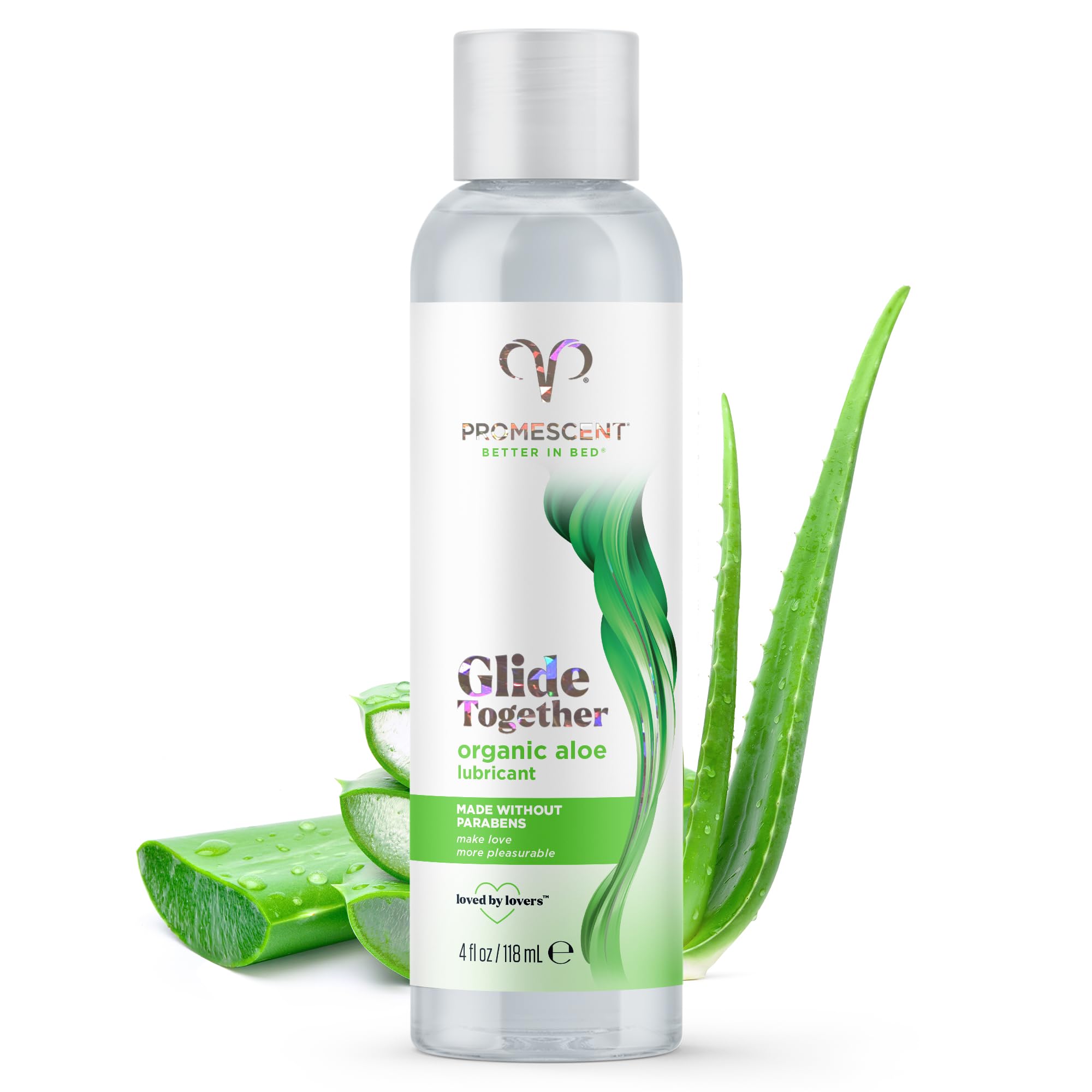 Organic Personal Lubricant for Couples - Natural Aloe & Water-Based Sex Lube for Enhanced Intimacy, Long-Lasting & Condom Safe (4 oz) - Perfect for Sensitive Skin & Romantic Evenings