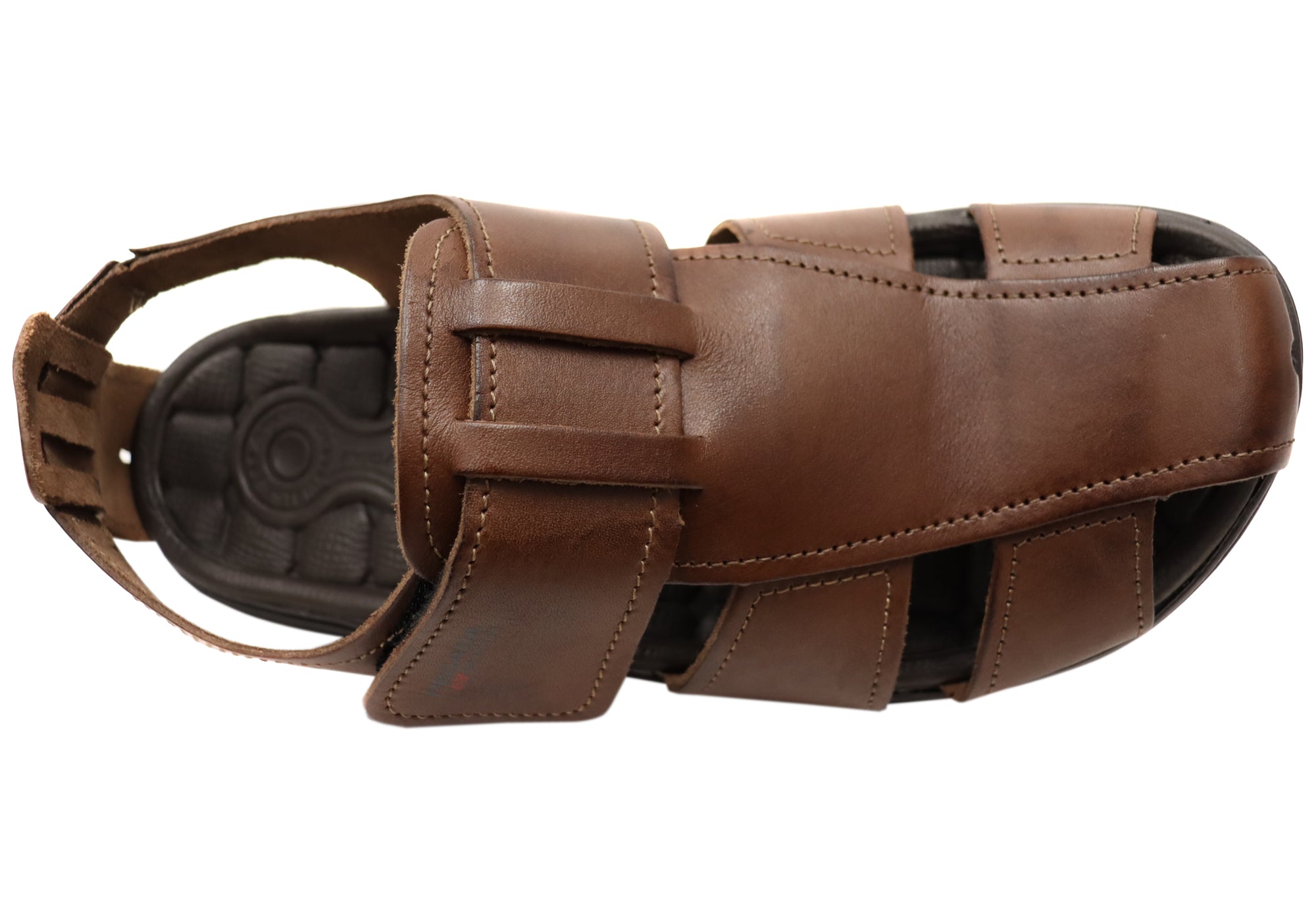 **Pegada Kedge Men's Leather Comfortable Sandals – Handmade in Brazil – Perfect for Beach, Travel & Casual Wear**