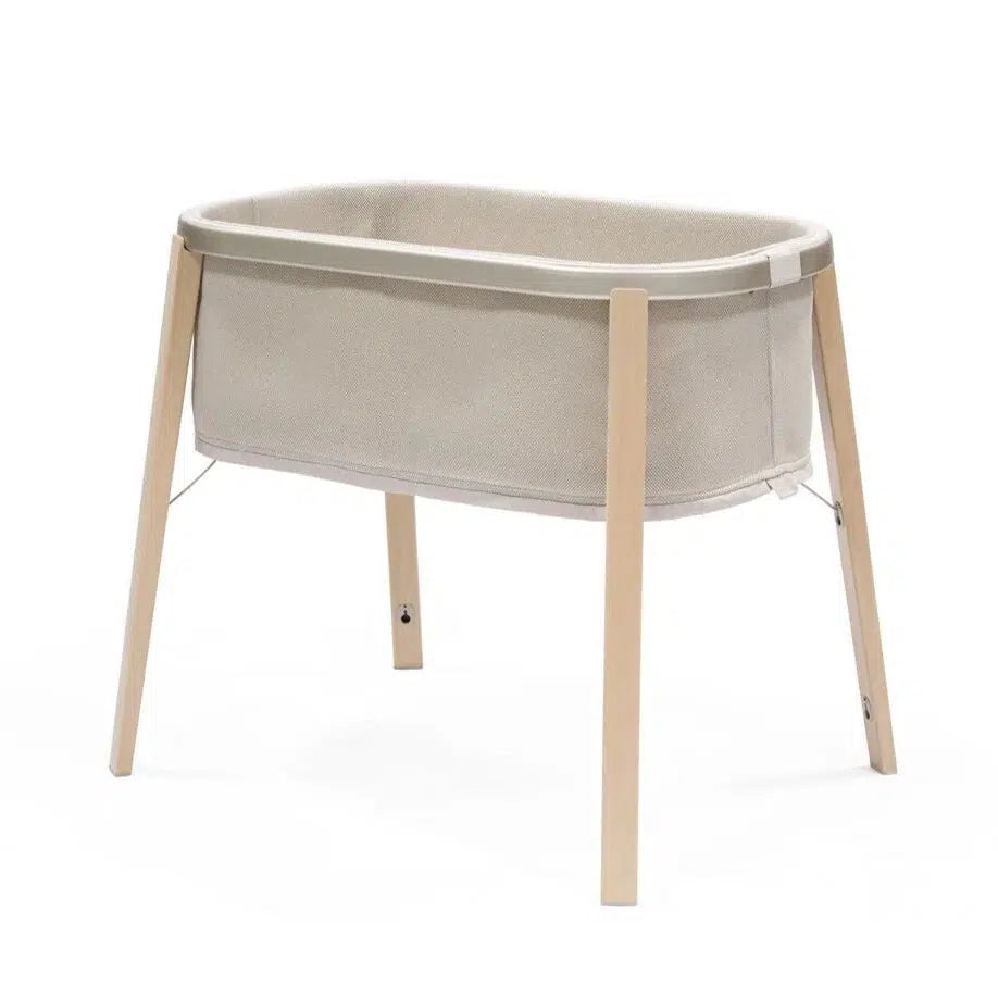 Stokke Snoozi Bassinet in Sandy Beige - Premium Baby Crib for Newborns & Infants - Safe & Comfortable Nursery Bed for Daytime Naps & Nighttime Sleep