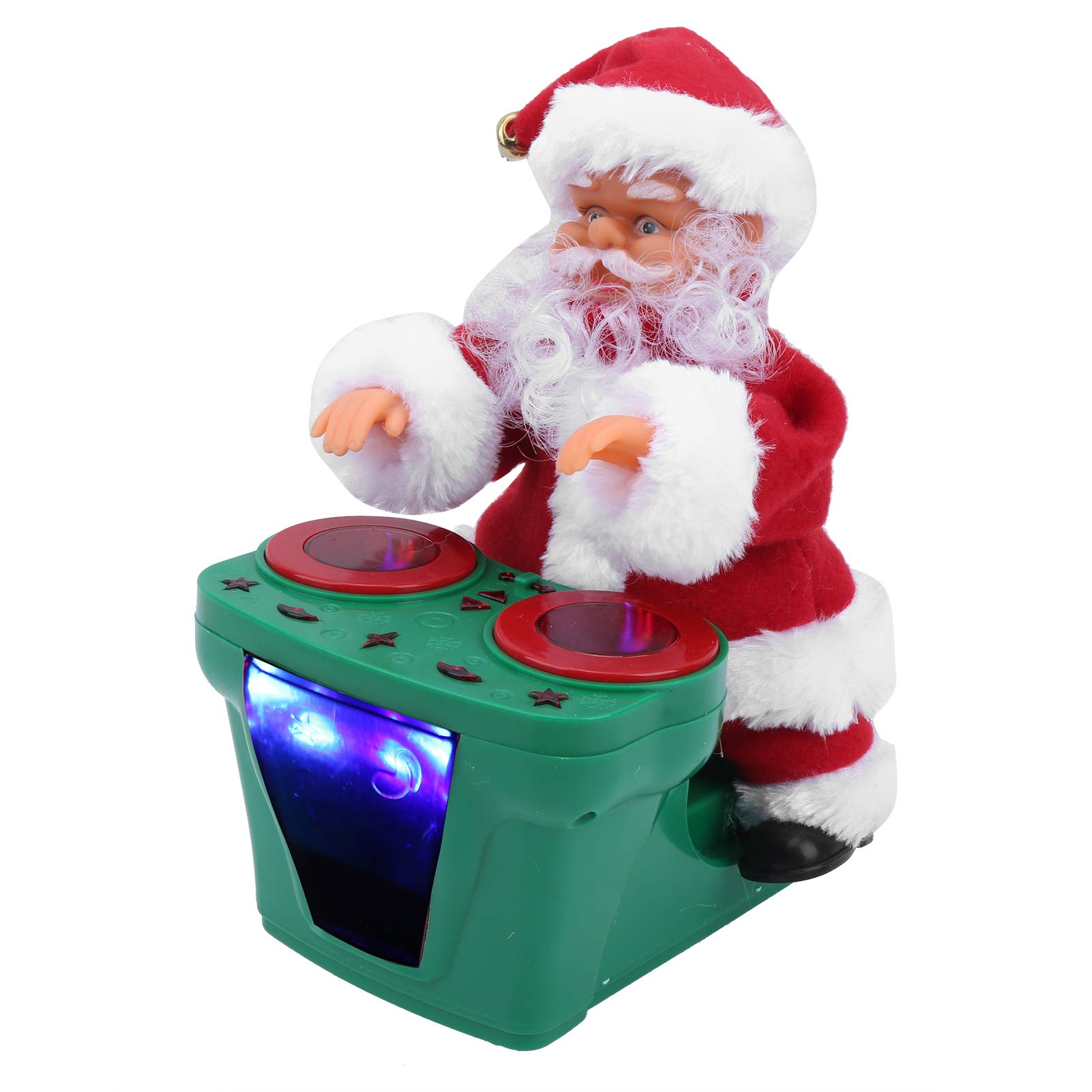 01 Electric Santa Claus Plush Toy with Music - Festive Holiday Decoration for Kids & Children (Green) - Perfect for Christmas Tree Decor, Gift Giving & Holiday Home Decor