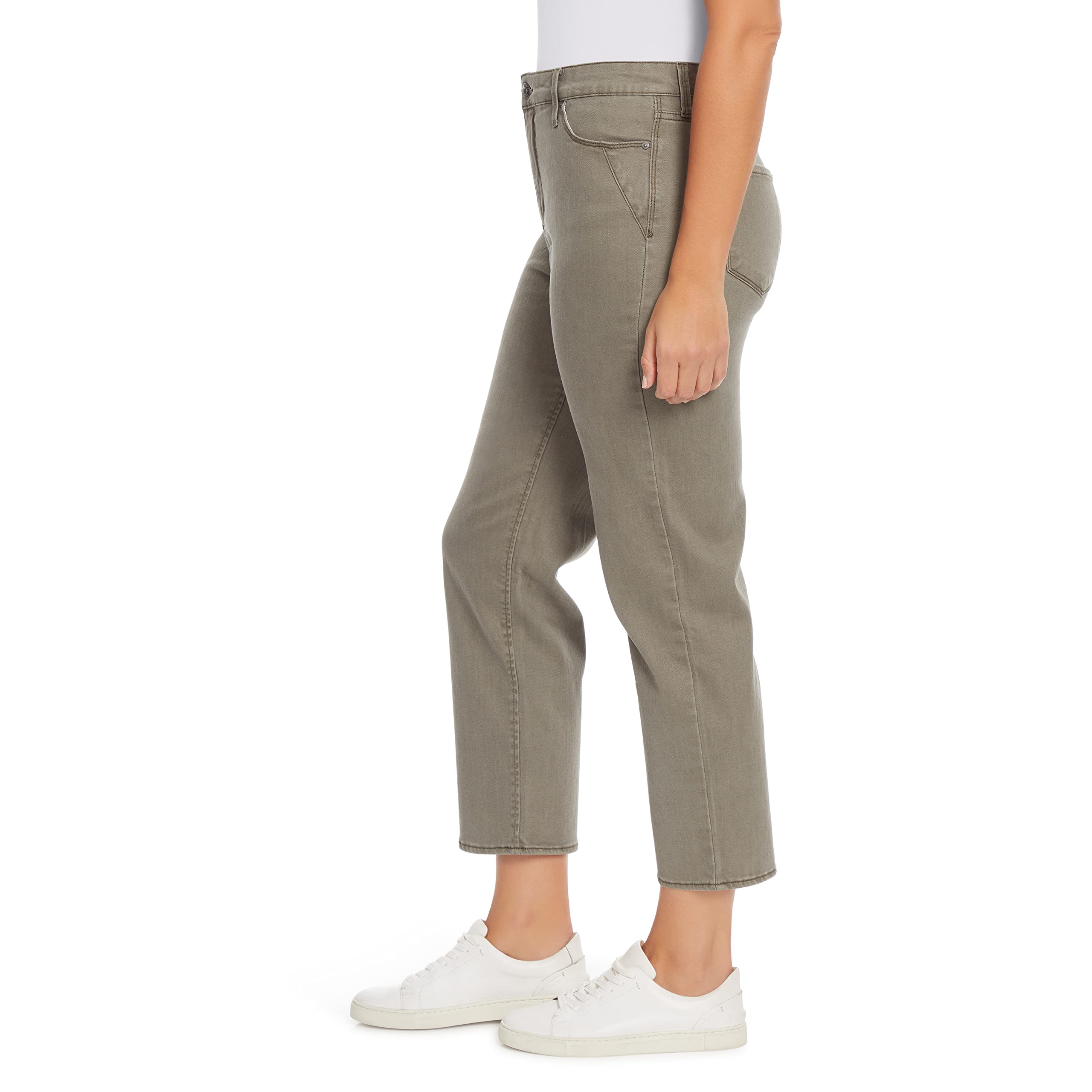 Vintage American Blues Women's High Rise Straight Ankle Jeans - Retro Denim Pants for Casual Wear, Date Night & Everyday Outfits