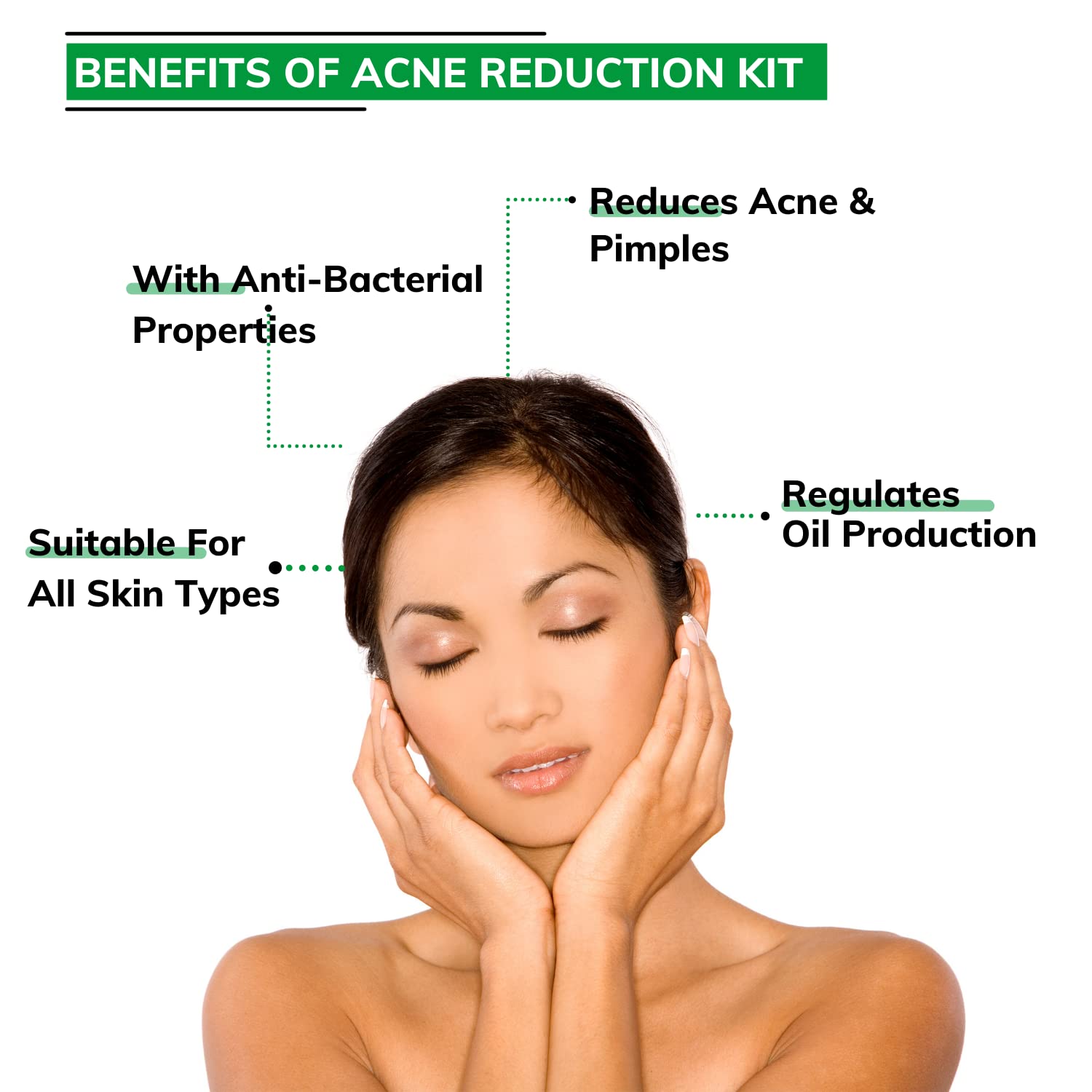 Essencia Acne & Pimples Reduction Kit with Tea Tree & Argan Oil - Natural Treatment for Acne, Oily Skin & Healthy Complexion - 100% Pure Undiluted Essential Oils Set (45ml) - Perfect for Daily Skincare Routine & Blemish Control