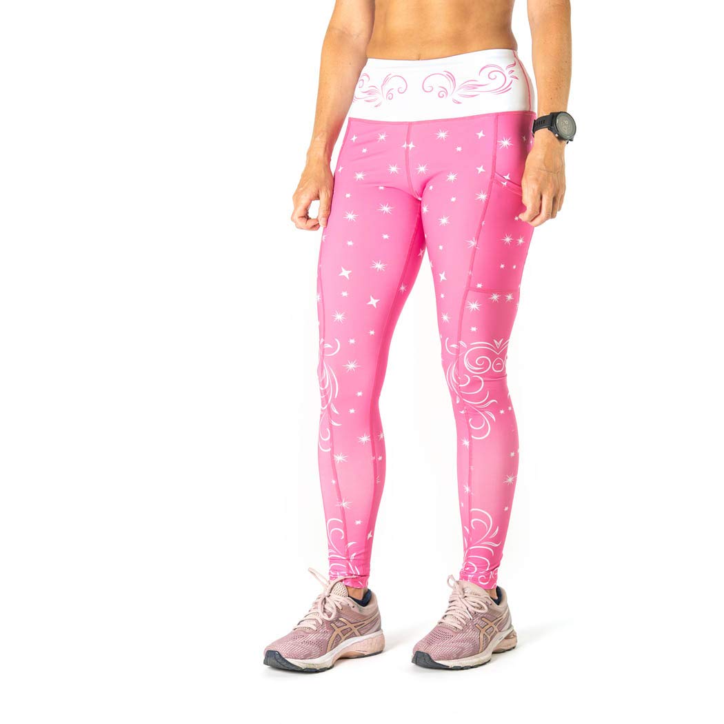 Gone For a Run Women's High-Performance Running Tights - Breathable Workout Leggings with Stylish Patterns for Yoga, Gym & Outdoor Activities