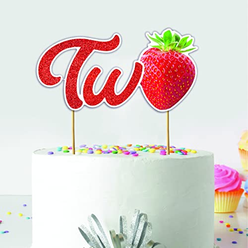 Seyal Real Strawberry Two Cake Topper