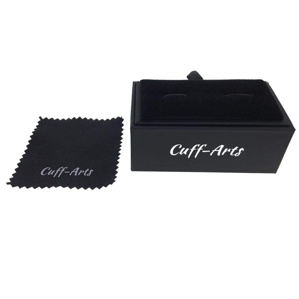Stylish Cuff-Arts Men's Cufflinks Set with Gift Box - Perfect for Weddings, Business Meetings & Formal Occasions