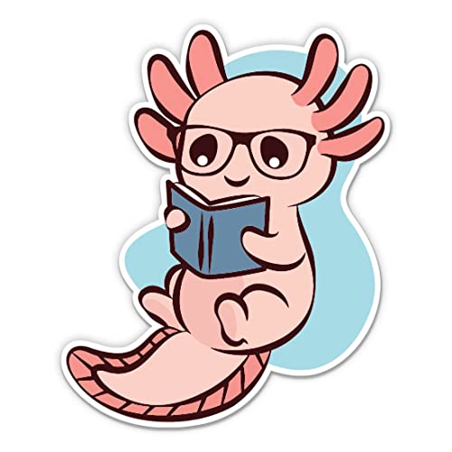 Cute Axolotl Stickers 2-Pack - Waterproof Vinyl Decals for Laptop, Water Bottle, Phone & Car - Perfect for School, Office & Home Decor - Adorable Mexican Salamander Designs