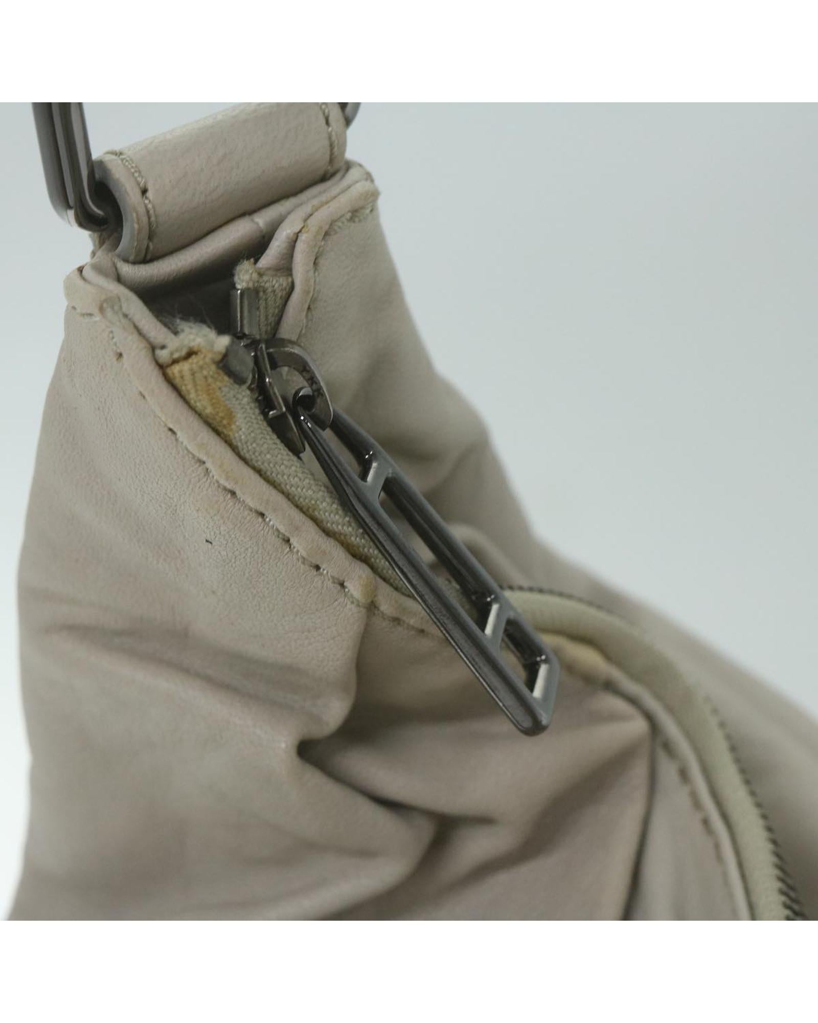 Stylish Beige Leather Shoulder Bag with Matching Accessories - Perfect for Work, Travel & Everyday Use