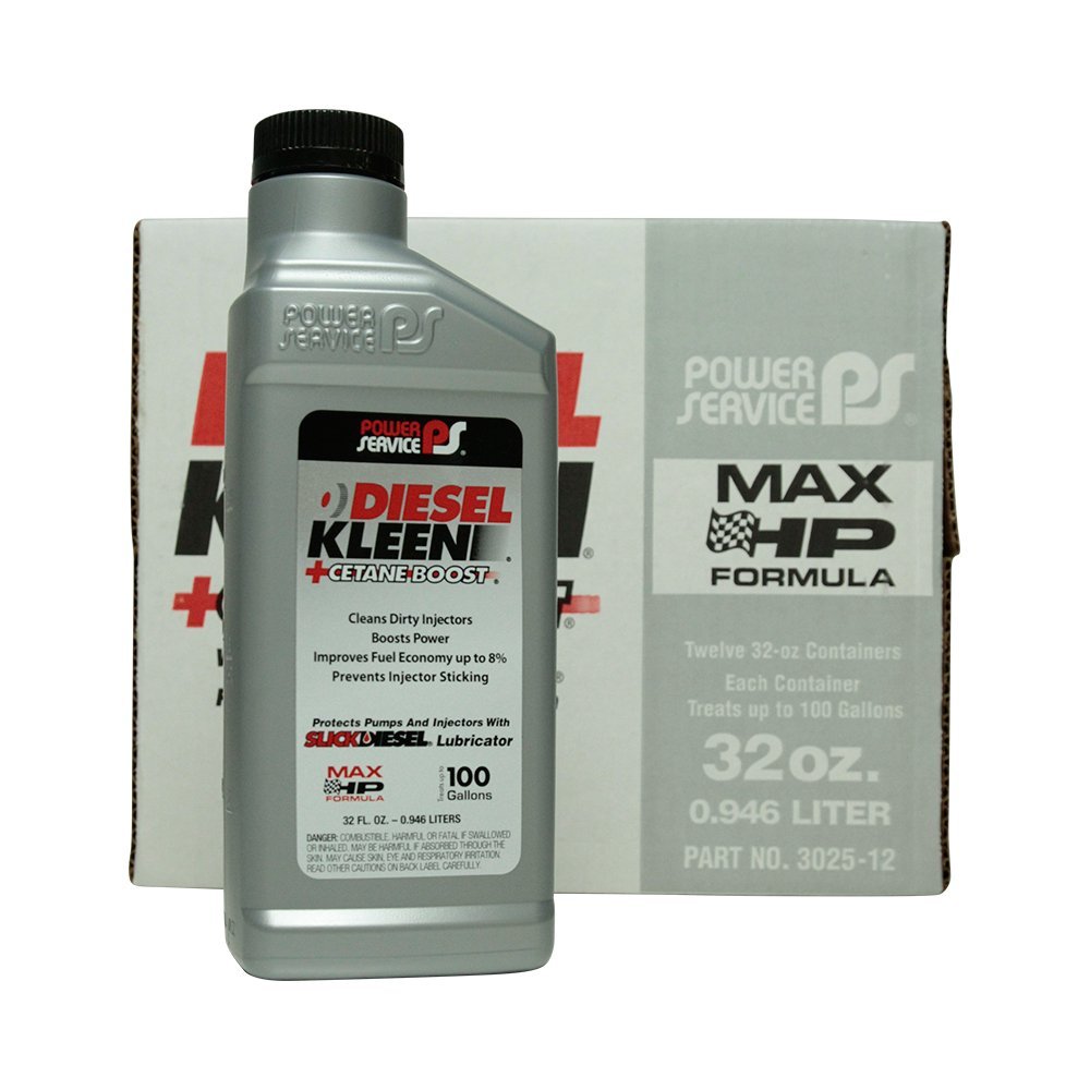 Power Service Diesel Kleen + Cetane Boost Fuel Additive - 12oz & 32oz Bottles for Diesel Engines - Improves Performance & MPG for Trucks, Tractors & Heavy Equipment