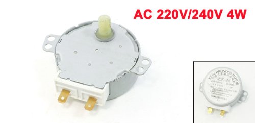 uxcell AC 220V/240V 4W 4-4.8 RPM Microwave Oven Turntable Synchronous Motor - Replacement Part for Microwave Repair, DIY & Appliance Maintenance