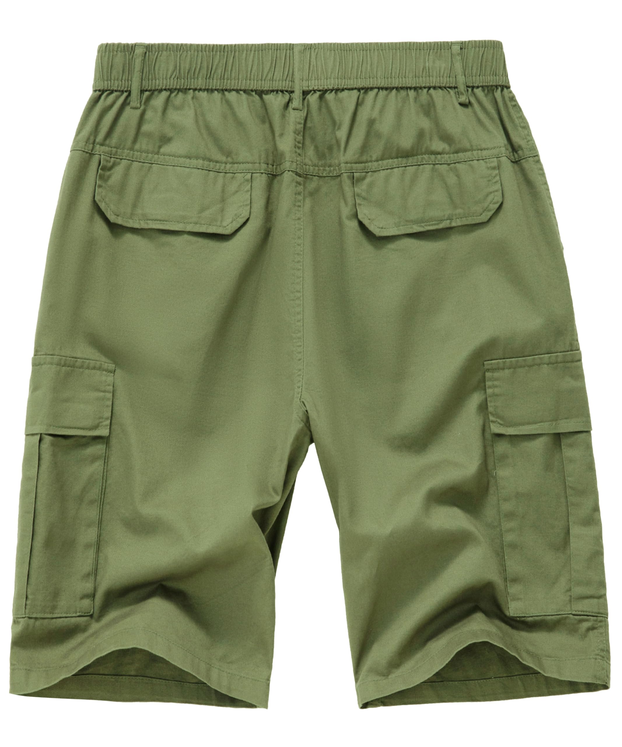 VCansion Men's Cargo Shorts - Comfortable Cotton Elastic Waist Camouflage Shorts with Multiple Pockets | Perfect for Hiking, Camping & Outdoor Adventures