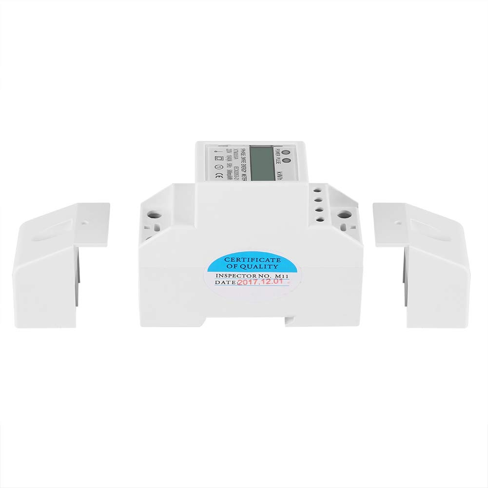 Digital LCD Single Phase Electric Meter - DIN Rail Mount KWH Meter for Active Energy Measurement | Home & Industrial Power Monitoring Solution