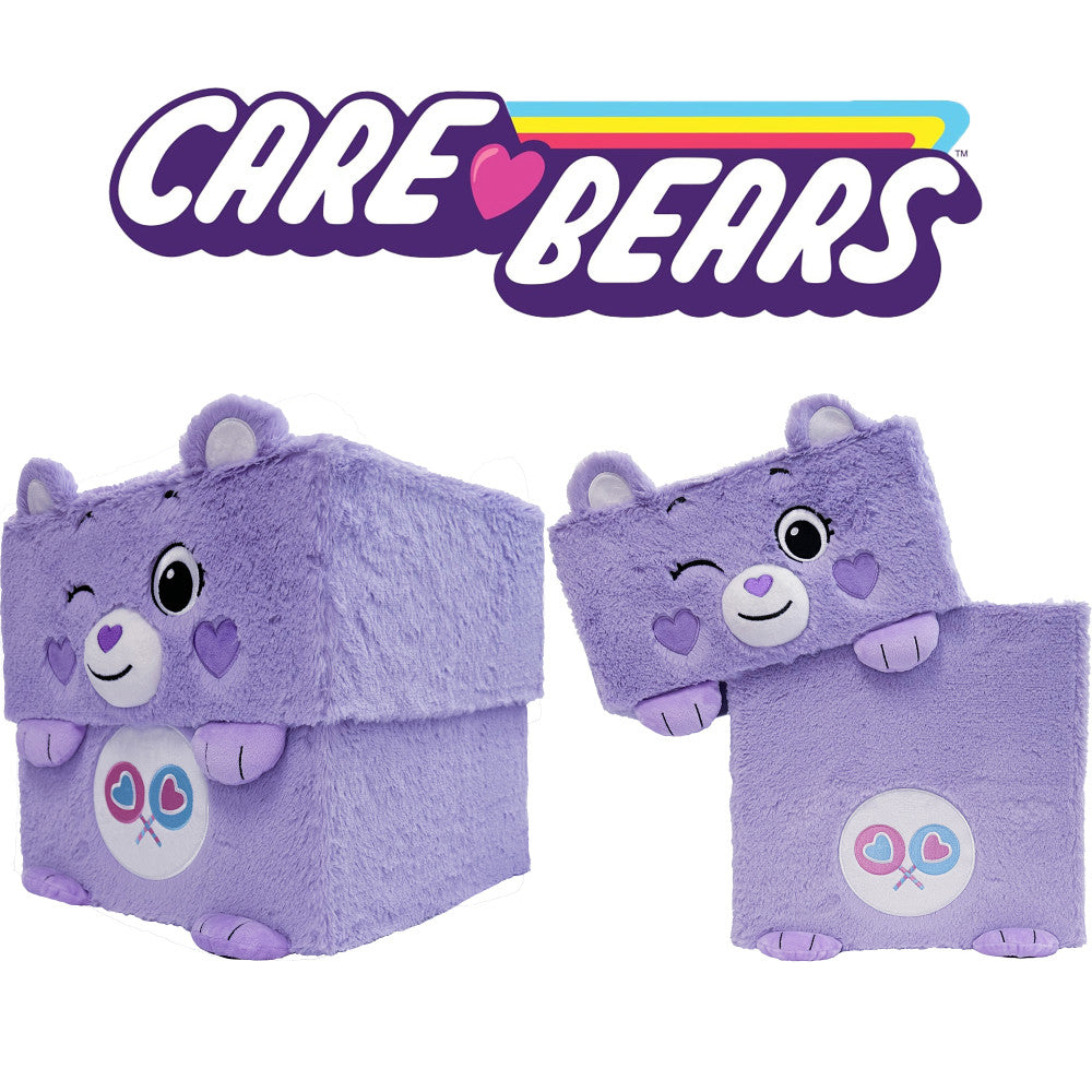 Care Bears Share Bear 12-Inch Purple Themed Storage Bin for Kids' Room Organization & Toy Storage - Perfect for Bedroom, Playroom, and Nursery Decor