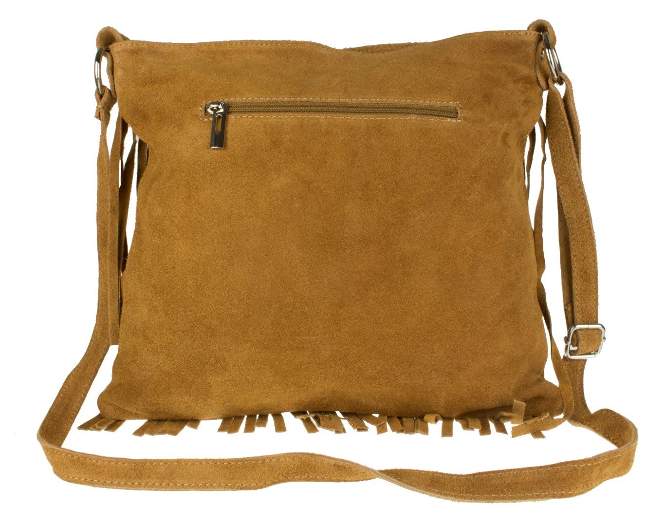 Stylish Women's Suede Fringe Shoulder Bag - Crossbody Slouch Purse for Everyday Use | Trendy Boho Handbag for Work, Travel & Casual Outings