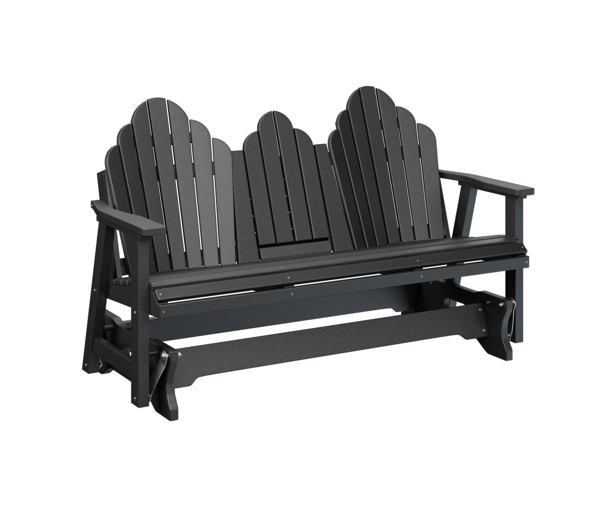 Berlin Gardens Cozi Back 3-Seat Porch Swing Glider with Cup Holder Console - Perfect for Outdoor Patio, Deck, Garden Relaxation