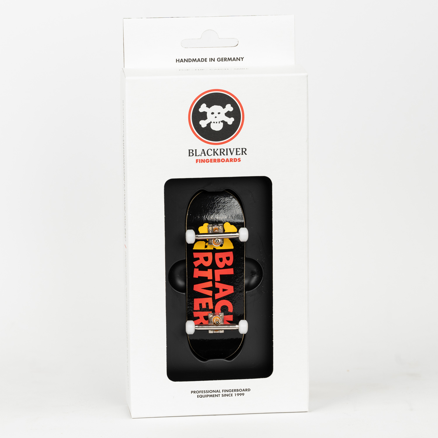 Blackriver Fingerboard Complete with RiverLabel Letters - Professional Mini Skateboard for Finger Tricks & Collectibles - Perfect for Skateboard Enthusiasts & Home Office Desk Fun