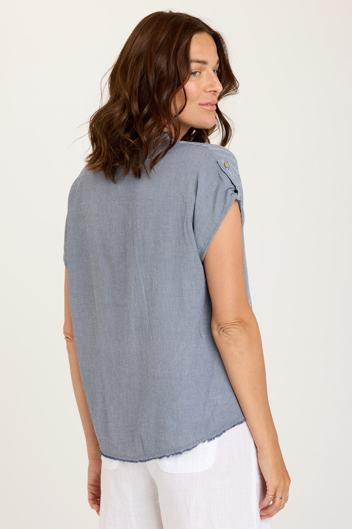 Ermine Top Indigo - Stylish Women's Casual Blouse for Everyday Wear | Perfect for Work, Dates & Outings