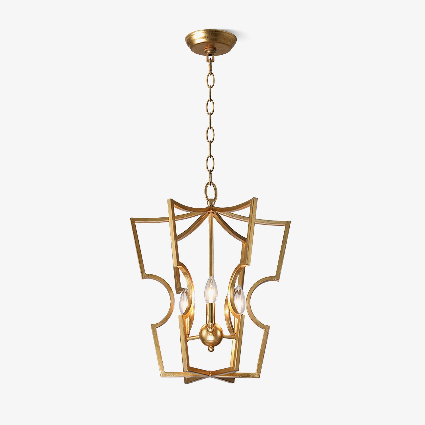 Rustic Farmhouse Lantern Chandelier - Vintage Iron Hanging Pendant Light for Dining Room, Kitchen Island & Porch Decor