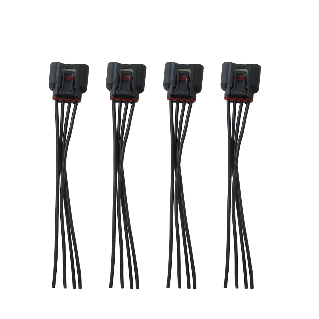 High-Quality 4x Ignition Coil Female Connector Plug Harness Replacement for 2001-2017 Toyota Sienna 3.5L - Compatible with 90919-02244, 90080-19015, 90919-02239, 90980-11885, 2AZFE, 1ZZFE - Perfect for Engine Tune-Ups & Performance Upgrades