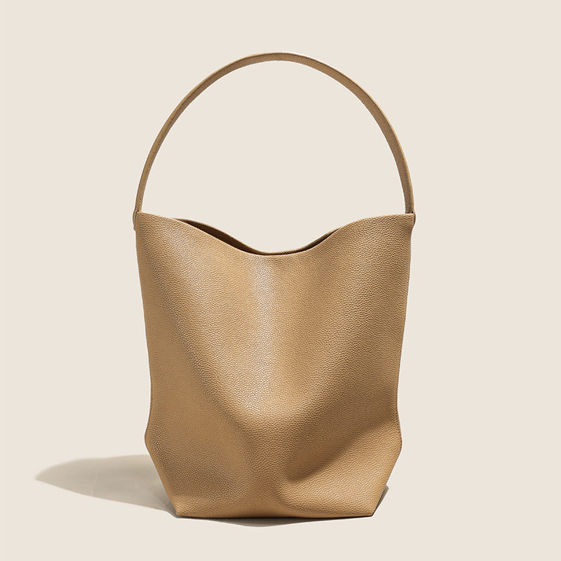 Stylish Leather Bucket Tote Bag for Women - Fashionable Handbag with Adjustable Strap - Perfect for Work, Travel & Everyday Use