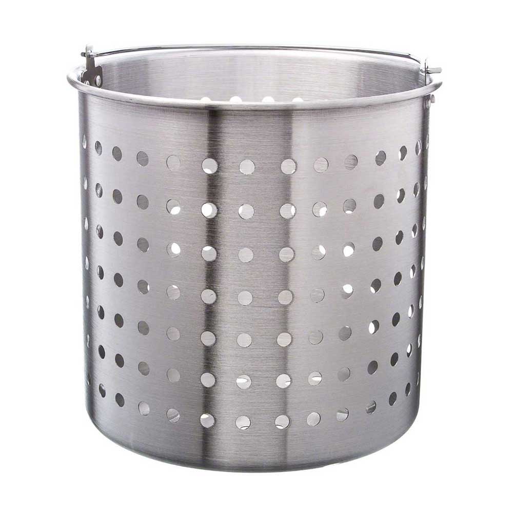 Stainless Steel Steamer Basket 40 Quart - Large Durable Cooking Insert for Canning, Seafood & Vegetables - Perfect for Home Kitchens & Restaurants
