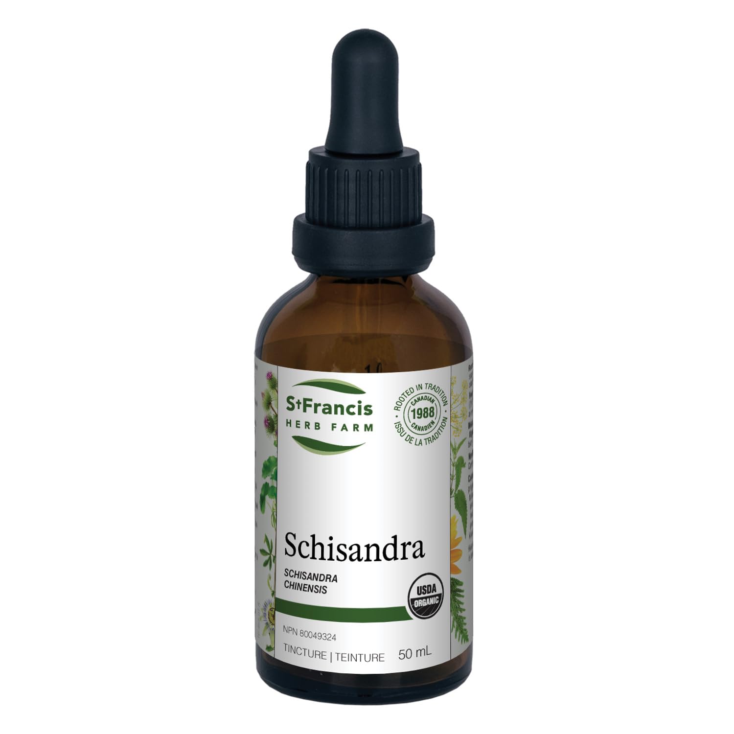 Organic Schisandra Herbal Tincture Liquid - Adaptogen for Mental & Physical Fatigue, Immune System Support | Non-GMO, Lactose-Free, 50ml | Stress Relief, Energy Boost & Wellness Supplement for Daily Use