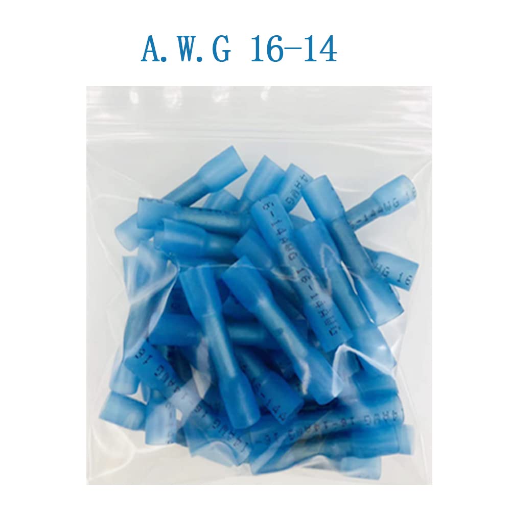Heat Shrink Butt Connectors - Marine Grade Waterproof Electrical Crimp Connectors with Tinned Copper for Automotive, Boat, Truck & Stereo Wiring - Perfect for Marine, RV and Outdoor Electrical Repairs