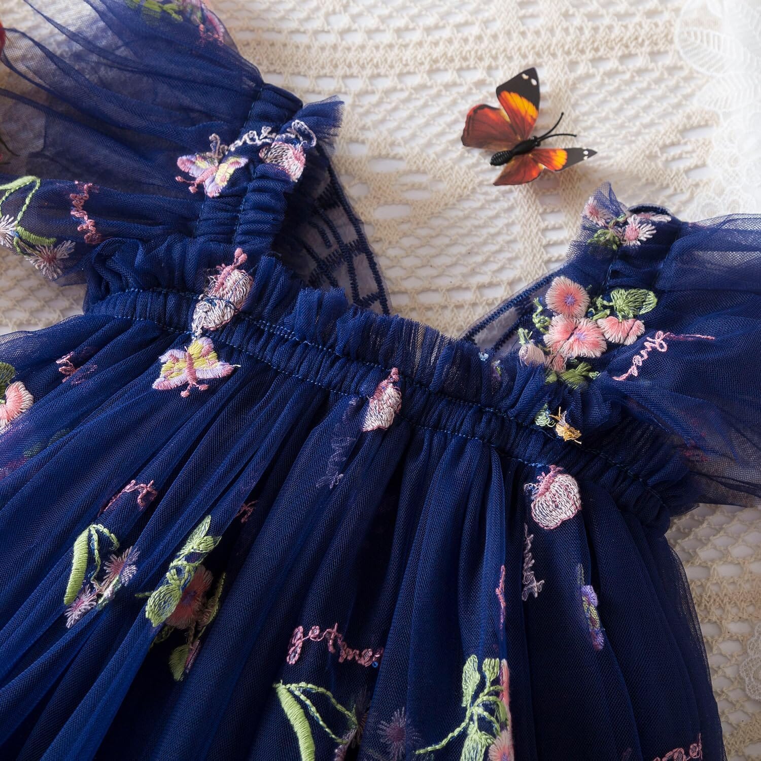 Butterfly Magic Dress - Elegant Floral Print Maxi Dress for Women | Perfect for Parties, Weddings & Special Occasions