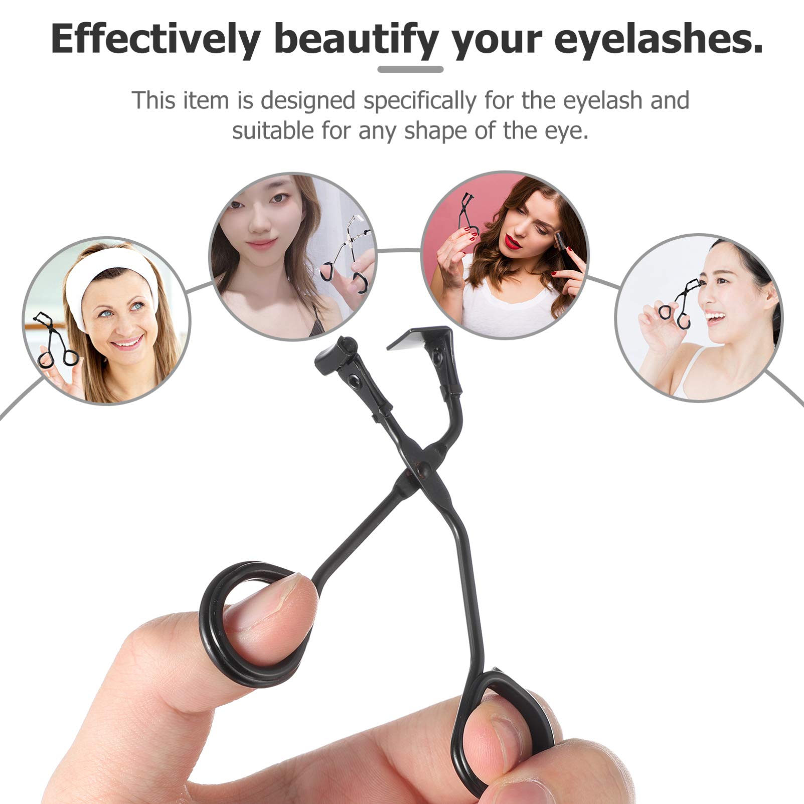 Beaupretty 3-Pack Mini Eyelash Curler with Non-Slip Grip & Silicone Pad - Long Lasting Lash Curling Tool for Women - Perfect for Travel, Daily Makeup & Professional Use