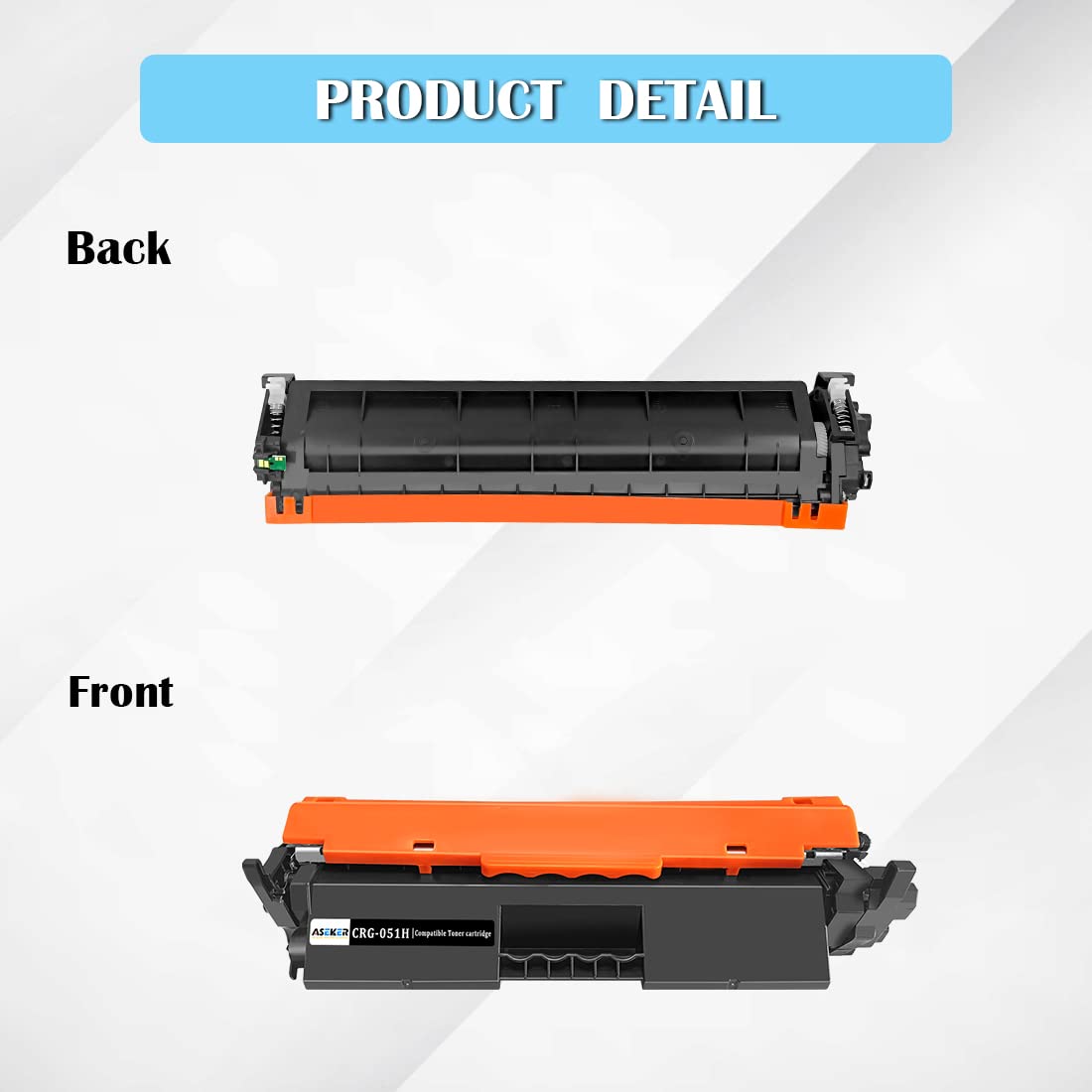 Compatible CRG-051 Toner Cartridge for Canon LBP162dw MF260 Printers - 2 Pack Black for Office Printing